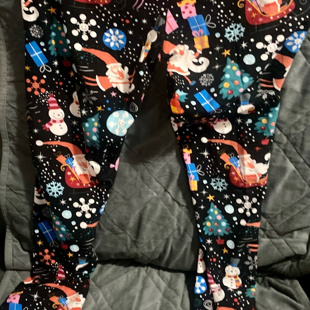 Festive Black print Leggings